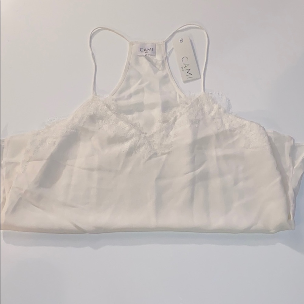 Cami NYC white silk camisole